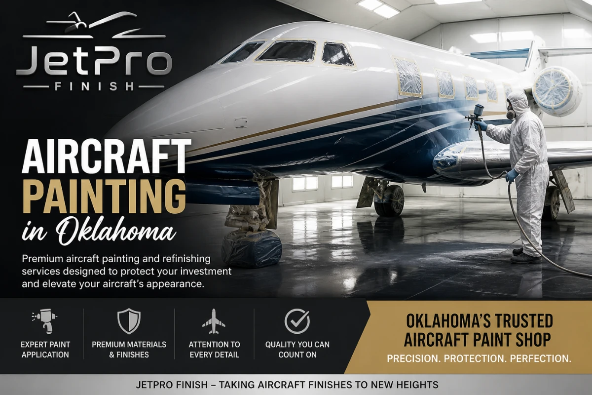 Complete Guide to Aircraft Maintenance in Oklahoma for Jet Owners 1 aircraft painting in oklahoma jetpro finish